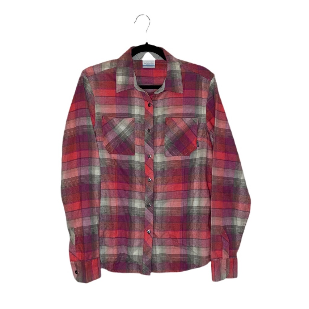 Columbia Flannel 100% Cotton Fun Colors Size L Warm Cozy